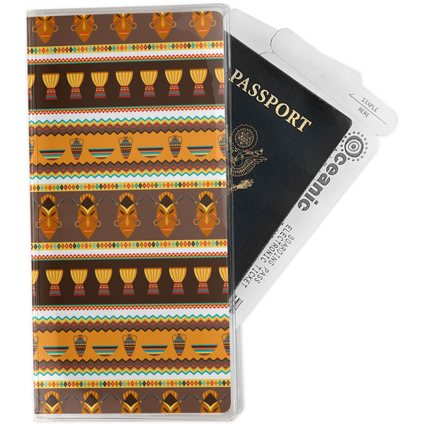 Custom African Masks Travel Document Holder