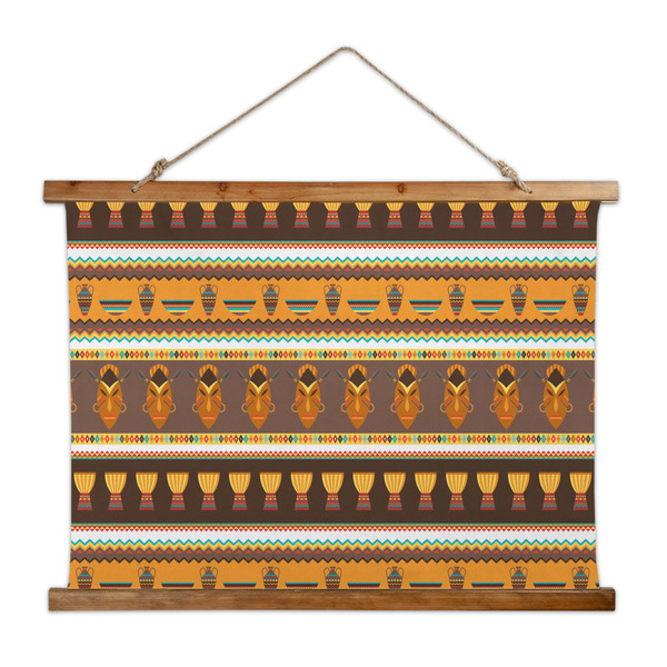 Custom African Masks Wall Hanging Tapestry - Wide