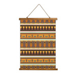 African Masks Wall Hanging Tapestry - Tall