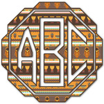 African Masks Monogram Decal - Small