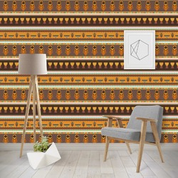 African Masks Wallpaper & Surface Covering (Water Activated - Removable)