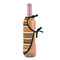 African Masks Wine Bottle Apron - DETAIL WITH CLIP ON NECK