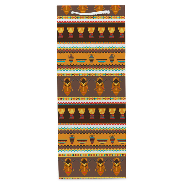African Masks Wine Gift Bag - Gloss - Front