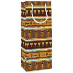 African Masks Wine Gift Bags - Gloss