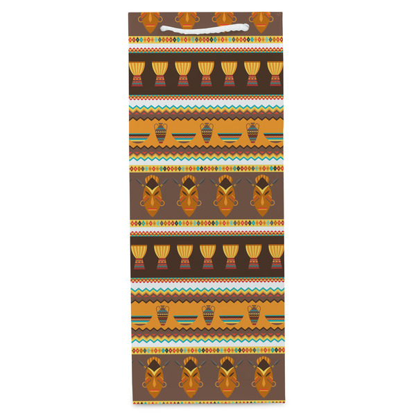 African Masks Wine Gift Bag - Matte - Front