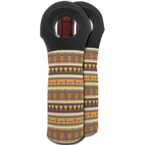 African Masks Wine Tote Bag - MAIN