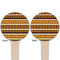 African Masks Wooden 4" Food Pick - Round - Double Sided - Front & Back