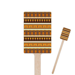 African Masks Rectangle Wooden Stir Sticks