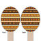 African Masks Wooden Food Pick - Oval - Double Sided - Front & Back