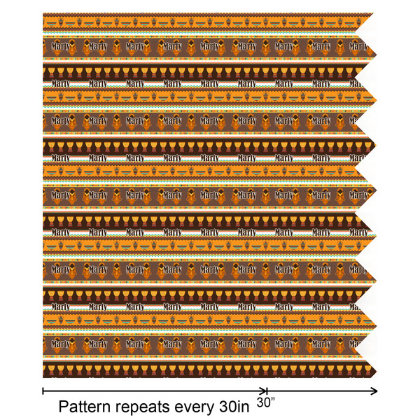 African Masks Wrapping Paper Roll - Matte - Partial Roll