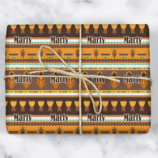 African Masks Wrapping Paper Roll - Matte - Wrapped Box