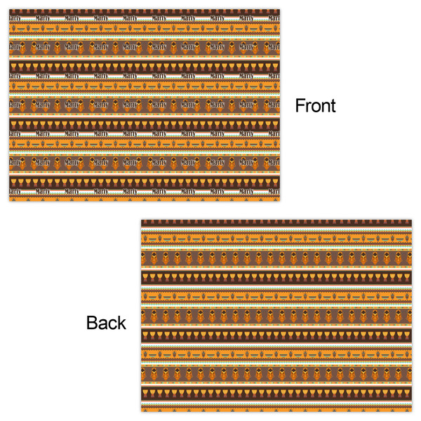 African Masks Wrapping Paper Sheet - Double Sided - Front & Back