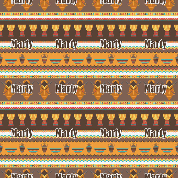 African Masks Wrapping Paper Square