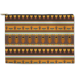 African Masks Zipper Pouch - Large - 12.5"x8.5"