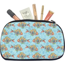 Mosaic Fish Makeup / Cosmetic Bag - Medium