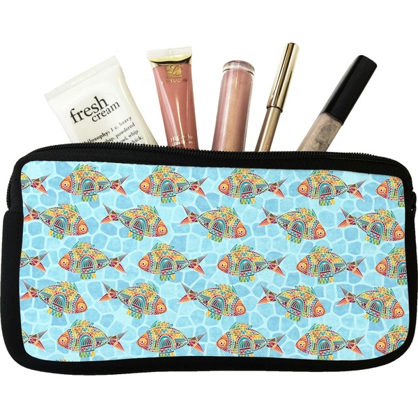 Custom Mosaic Fish Makeup / Cosmetic Bag - Small