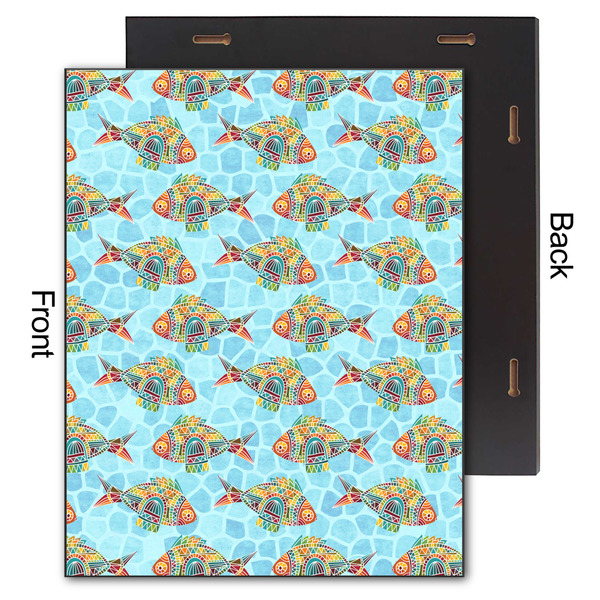 Mosaic Fish 11x14 Wood Print - Front & Back View