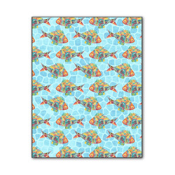 Mosaic Fish Wood Print - 11x14