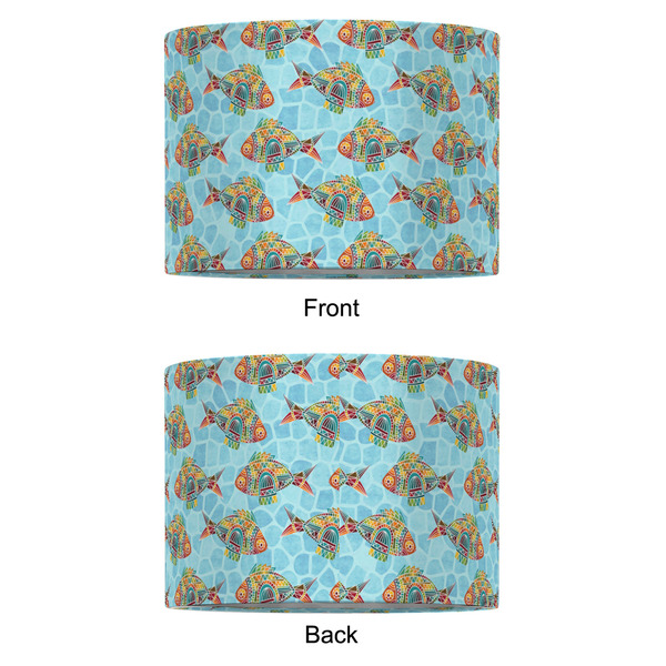 Mosaic Fish 12" Drum Lampshade - APPROVAL (Fabric)