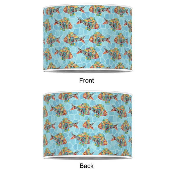Mosaic Fish 12" Drum Lampshade - APPROVAL (Poly Film)