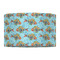 Mosaic Fish 12" Drum Lampshade - FRONT (Fabric)