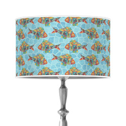 Mosaic Fish 12" Drum Lamp Shade - Poly-film