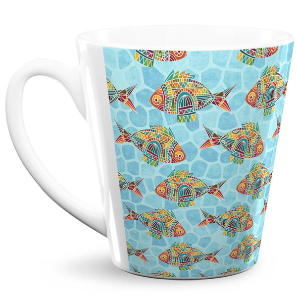 Custom Mosaic Fish 12 Oz Latte Mug