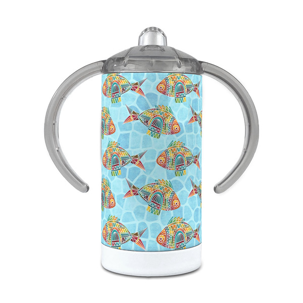 Custom Mosaic Fish 12 oz Stainless Steel Sippy Cup