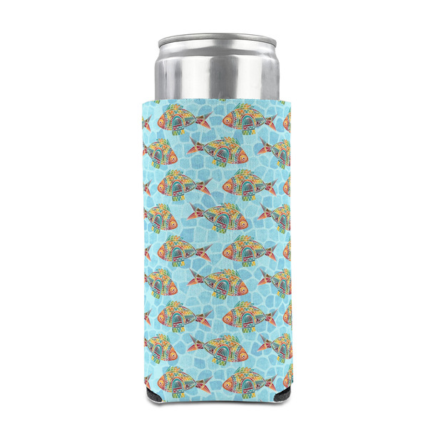 Mosaic Fish 12oz Tall Can Sleeve - FRONT (on can)