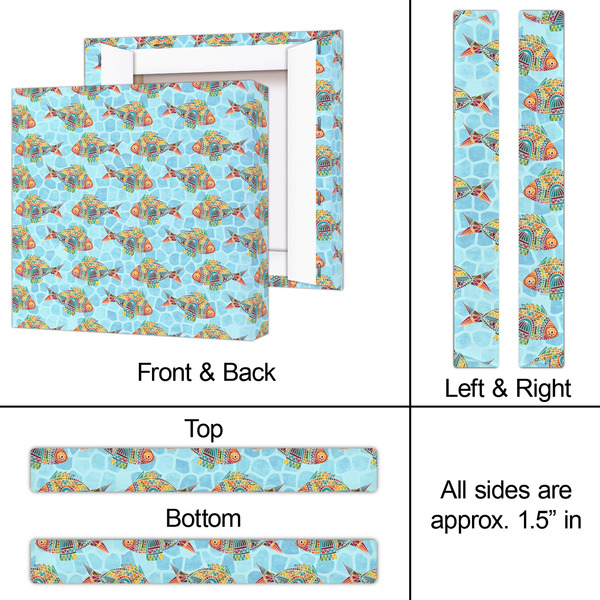 Mosaic Fish 12x12 - Canvas Print - Approval