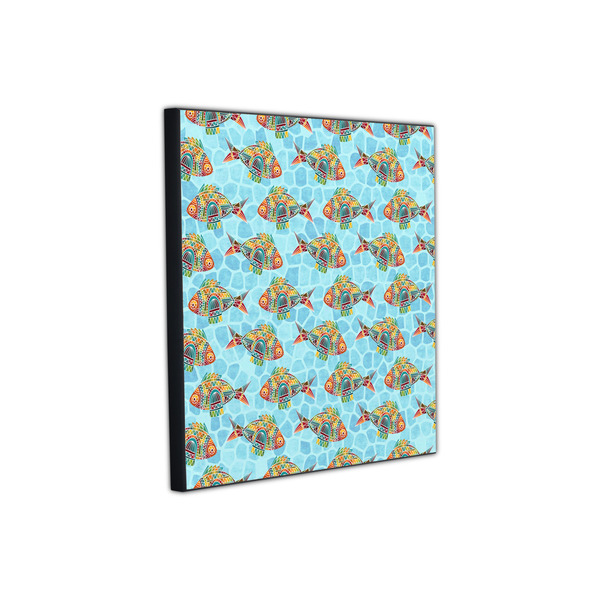 Mosaic Fish 12x12 Wood Print - Angle View