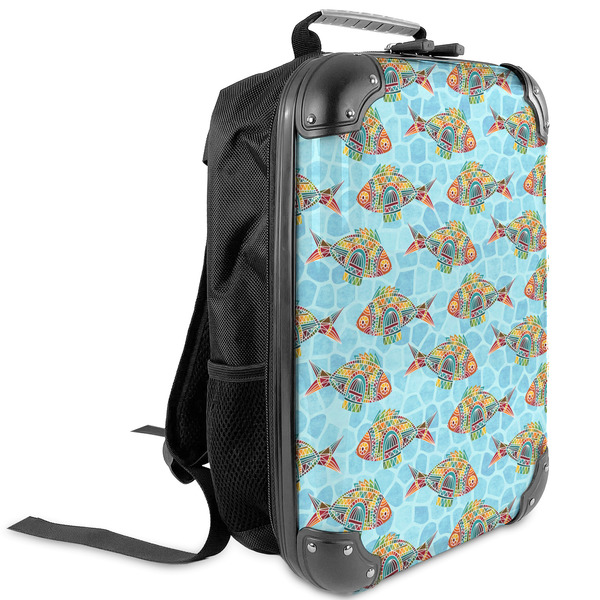 Custom Mosaic Fish Kids Hard Shell Backpack