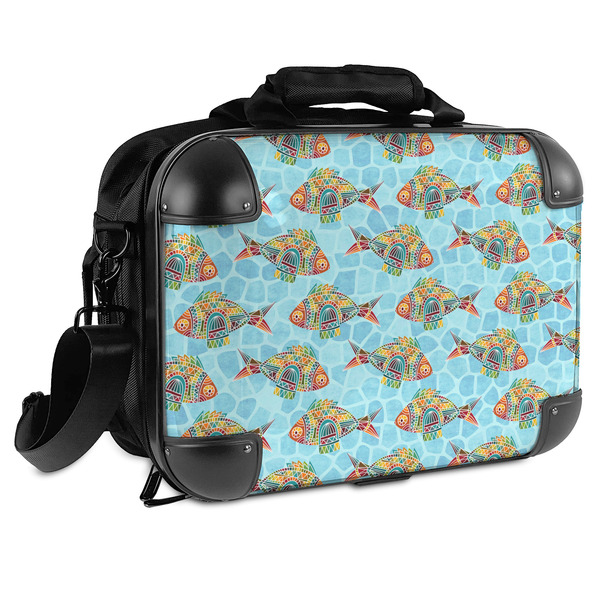Custom Mosaic Fish Hard Shell Briefcase - 15"