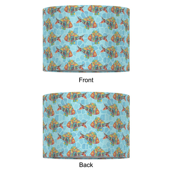 Mosaic Fish 16" Drum Lampshade - APPROVAL (Fabric)