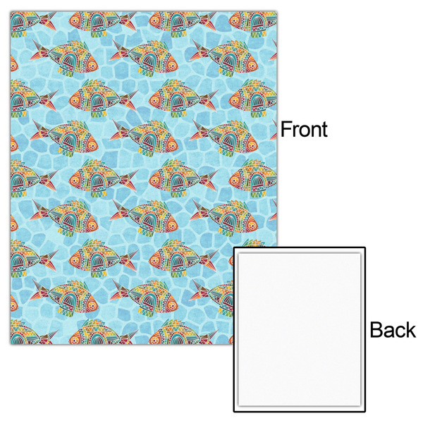 Mosaic Fish 16x20 - Matte Poster - Front & Back
