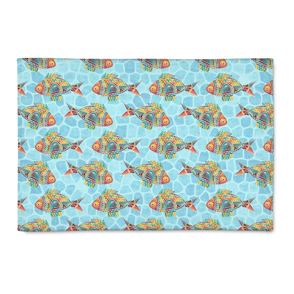 Custom Mosaic Fish 2' x 3' Indoor Area Rug
