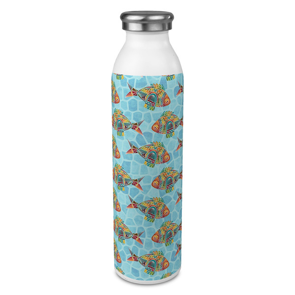Custom Mosaic Fish 20oz Stainless Steel Water Bottle - Full Print