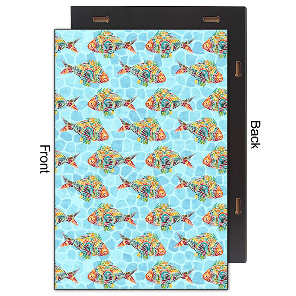 Mosaic Fish 20x30 Wood Print - Front & Back View