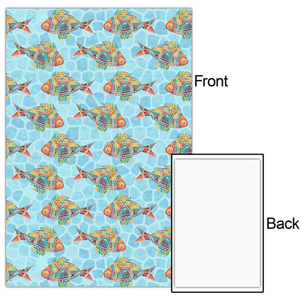 Mosaic Fish 24x36 - Matte Poster - Front & Back