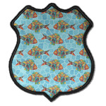 Mosaic Fish Iron On Shield Patch C