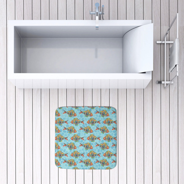 Mosaic Fish 48x48 Foam Memory Mat - LIFESTYLE