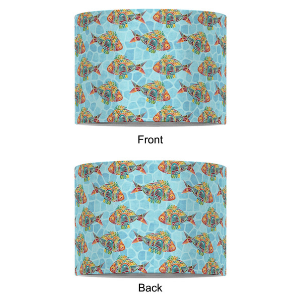 Mosaic Fish 8" Drum Lampshade - APPROVAL (Fabric)