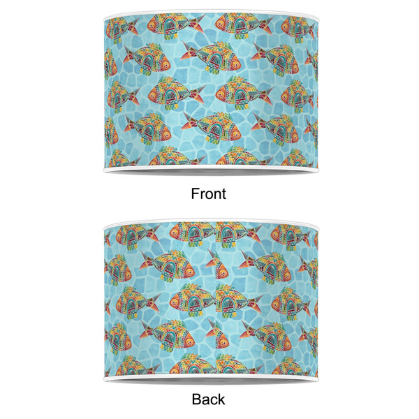 Mosaic Fish 8" Drum Lampshade - APPROVAL (Poly Film)