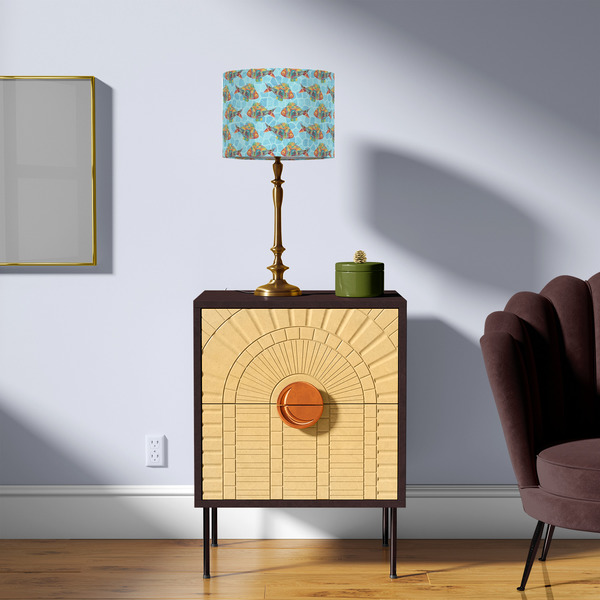 Mosaic Fish 8" Drum Lampshade - LIFESTYLE