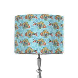 Mosaic Fish 8" Drum Lamp Shade - Fabric