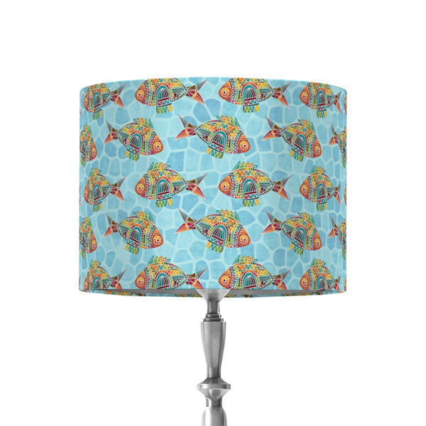 Custom Mosaic Fish 8" Drum Lamp Shade - Fabric