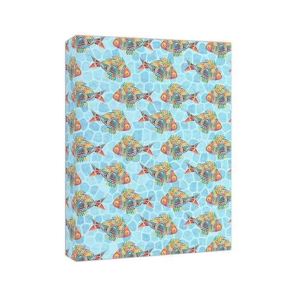 Mosaic Fish 8x10 - Canvas Print - Angled View