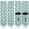 Mosaic Fish Adult Crew Socks - Double Pair - Front and Back - Apvl