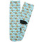 Mosaic Fish Adult Crew Socks - Single Pair - Front and Back