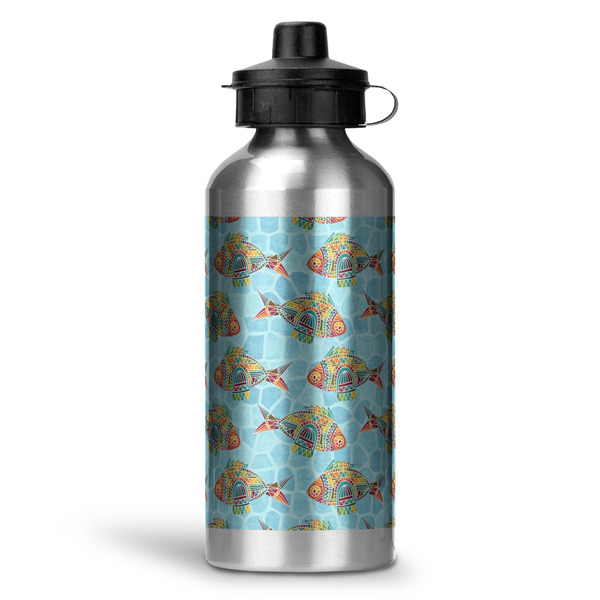 Custom Mosaic Fish Water Bottle - Aluminum - 20 oz